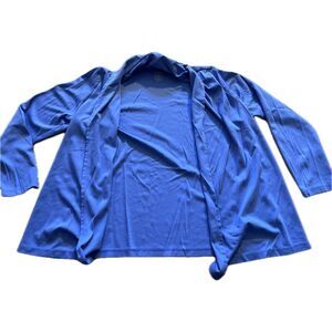 LL Bean Blue Open Faced Cardigan 100% Supima Cotton Women’s Reg Size XL